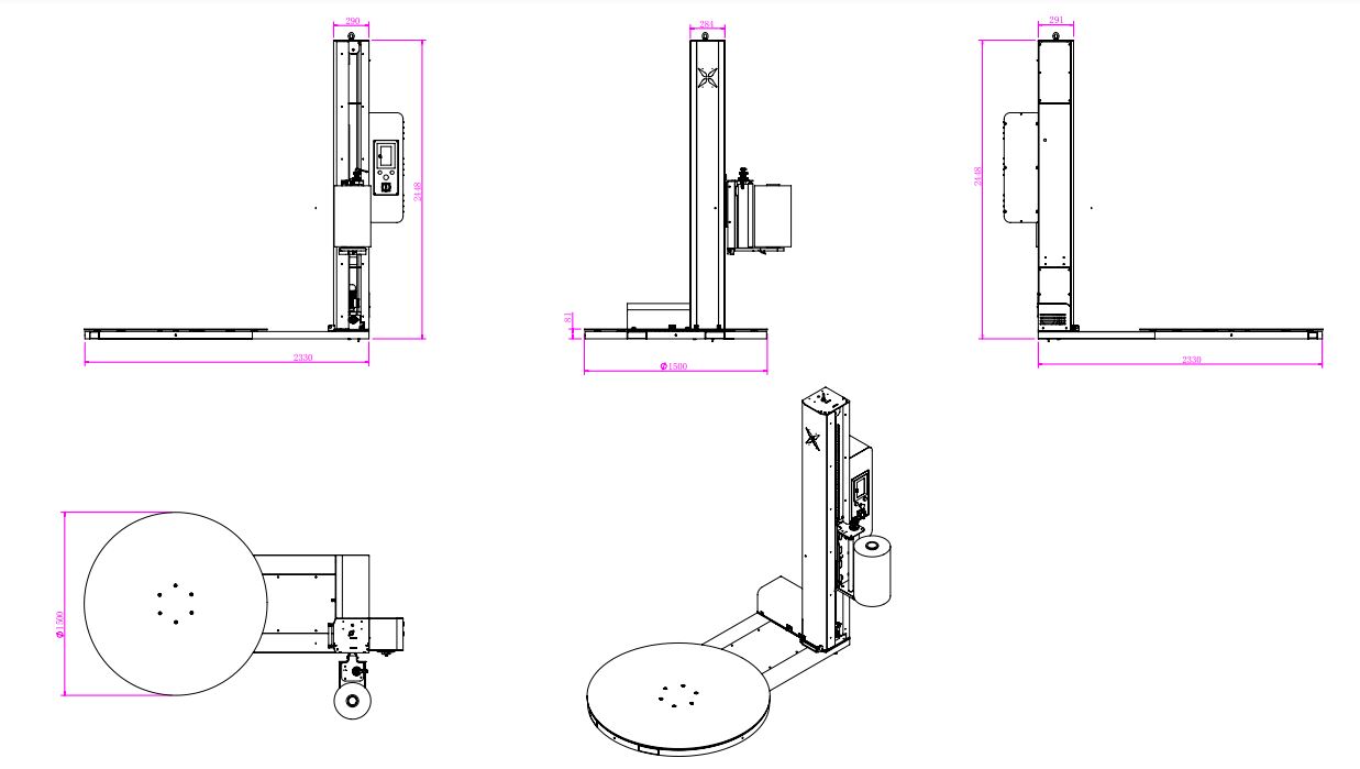 Pallet wrapping machine SMARTWRAP X floor view