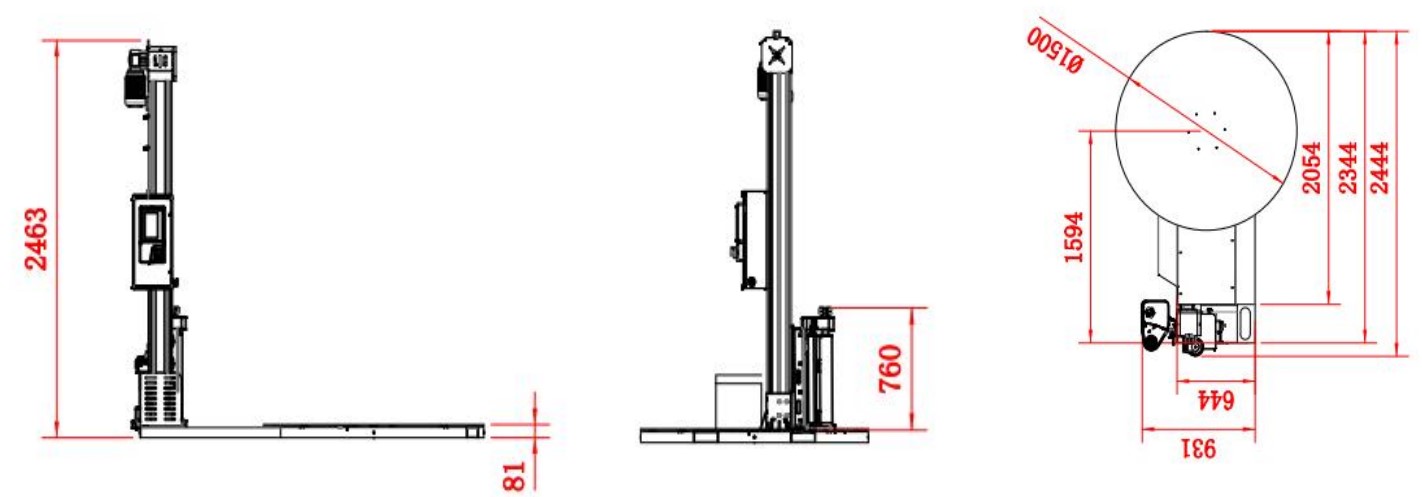 Pallet wrapping machine SMARTWRAP X2 floor plan