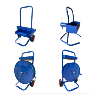 Set de legat TES PRO, 12-16mm, 2x baterie, încărcător, bandă PET, cărucior