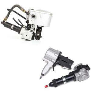 Set de legat TES PRO, 12-16mm, 2x baterie, încărcător, bandă PET, cărucior