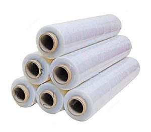 Șase role de folie stretch manuală transparentă, lățime 500 mm